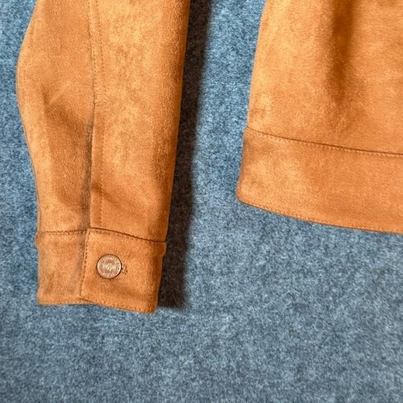 Mother Bruiser Jacket Spice‎ Brown Faux Suede Rhinestone Sun Jacket M Boho NWT - Picture 4 of 13